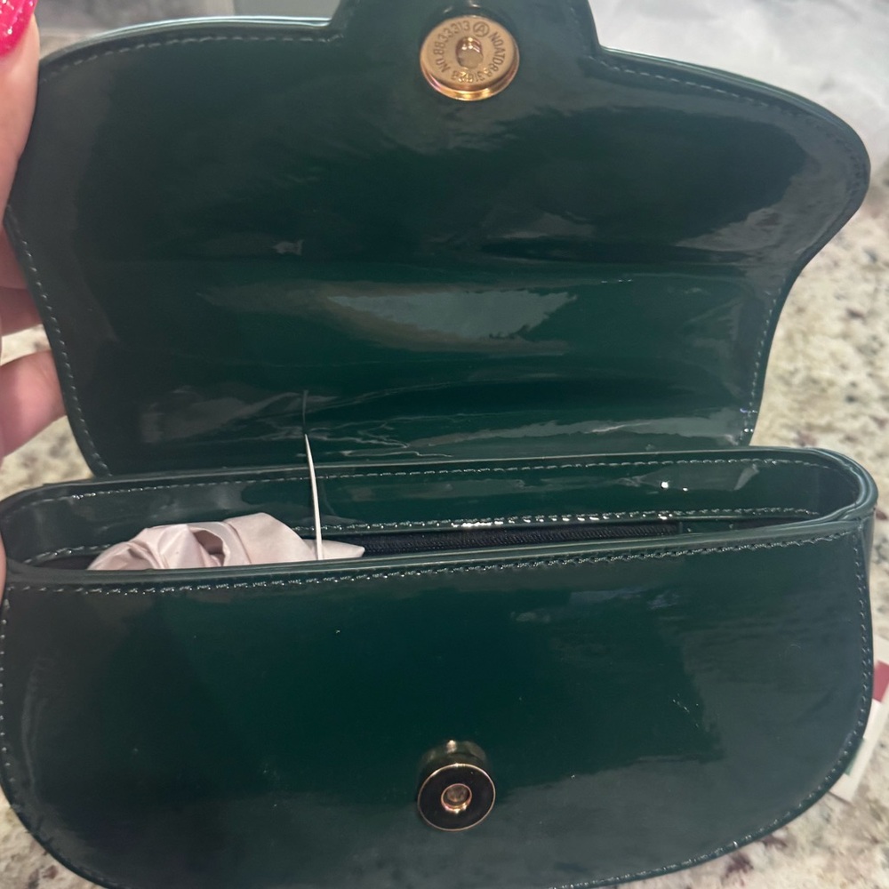 Valentino Orlandi Forest Green Crossbody with Removable Strap Style NWT MSRP$210 - Picture 4 of 10